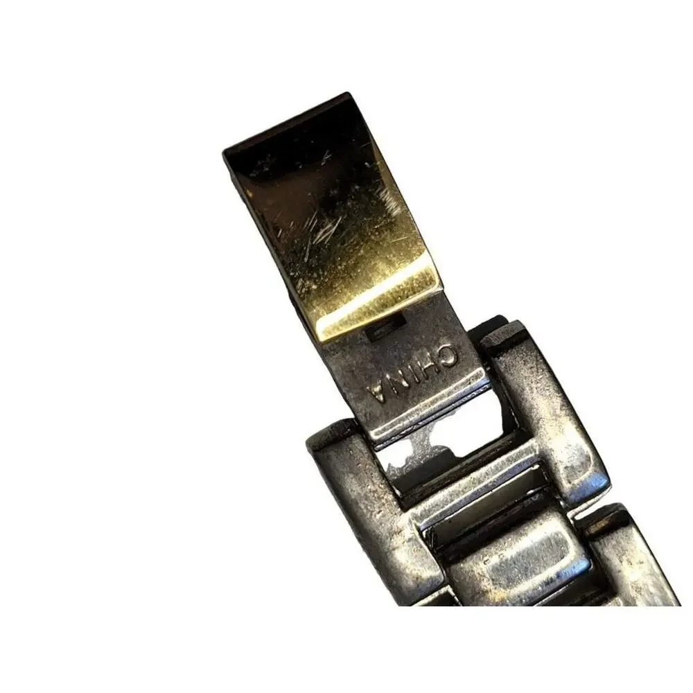 MM Ladies Watch Gold Tone Silver Tone Metal Works